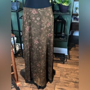 Ralph Lauren Floral Maxi Skirt - Brown and Pink